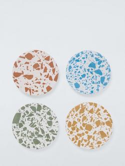 John Lewis Round Terrazzo Coaster, Set of 4, Multi, Multi