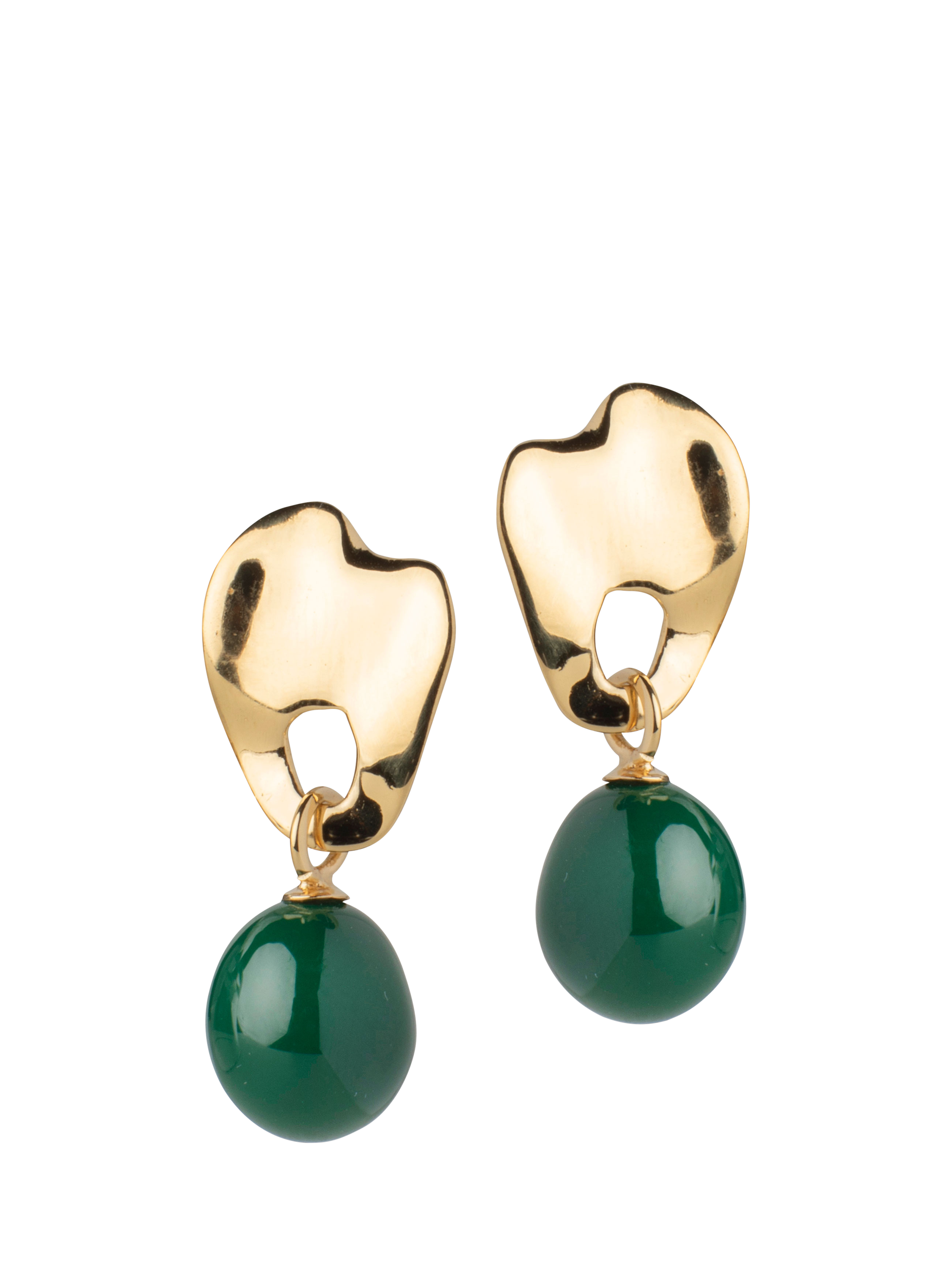 ENAMEL Copenhagen Aida Earrings, Petrol Green