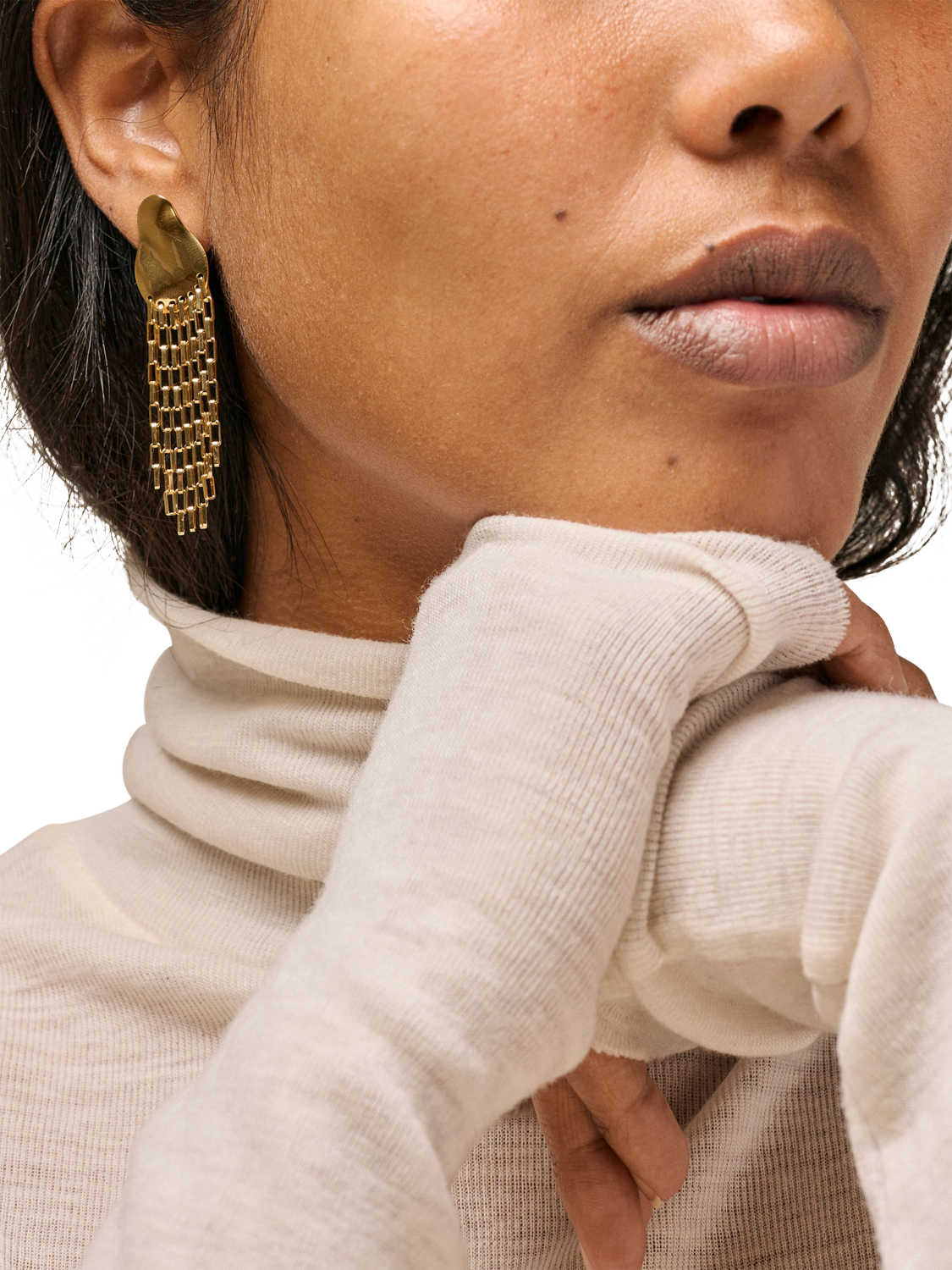 Product image 2 of 4, which shows ENAMEL Copenhagen Solange Earrings, Gold