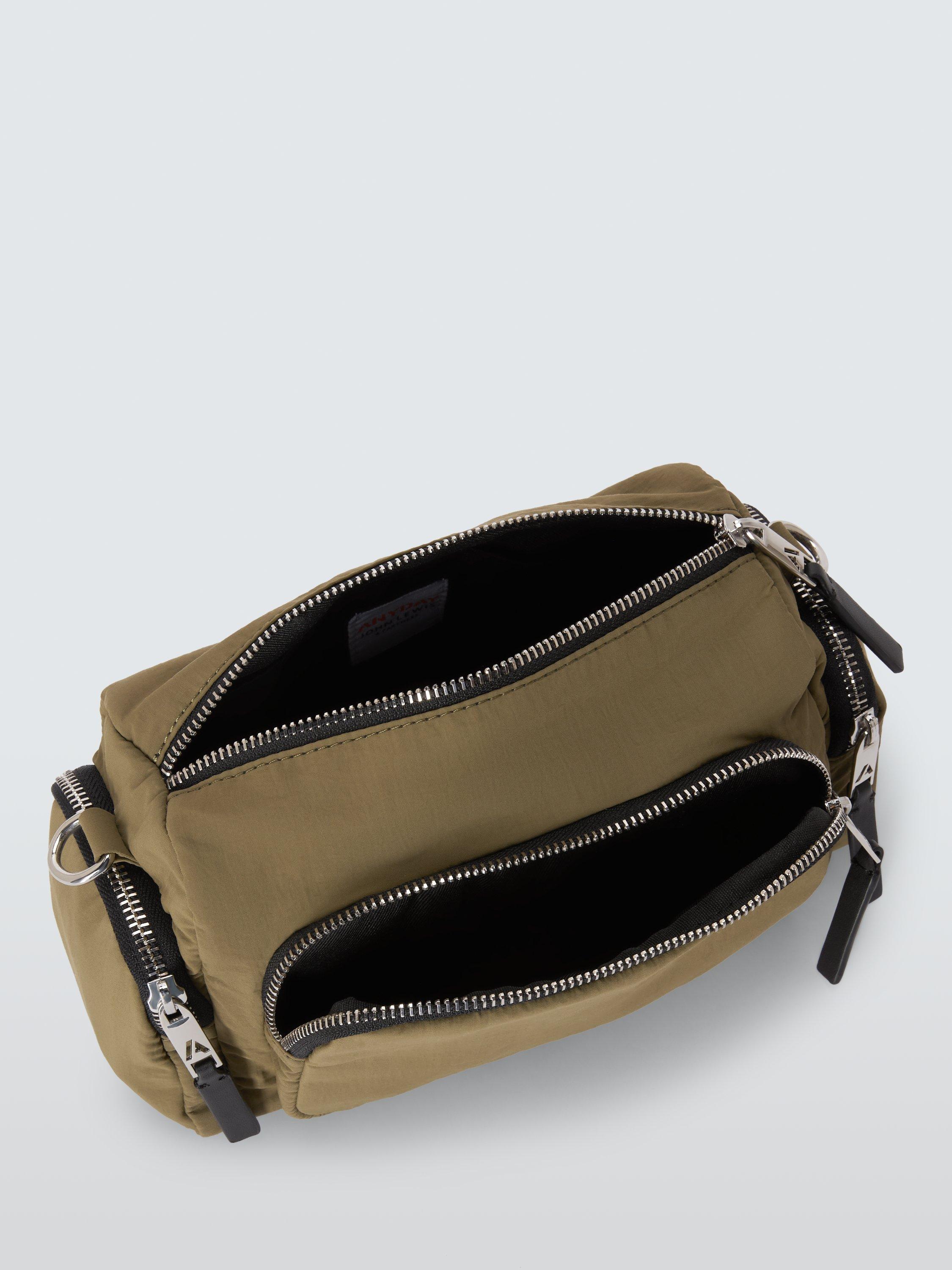 Product image 4 of 6, which shows John Lewis ANYDAY Zip Pockets Cross Body Bag, Khaki
