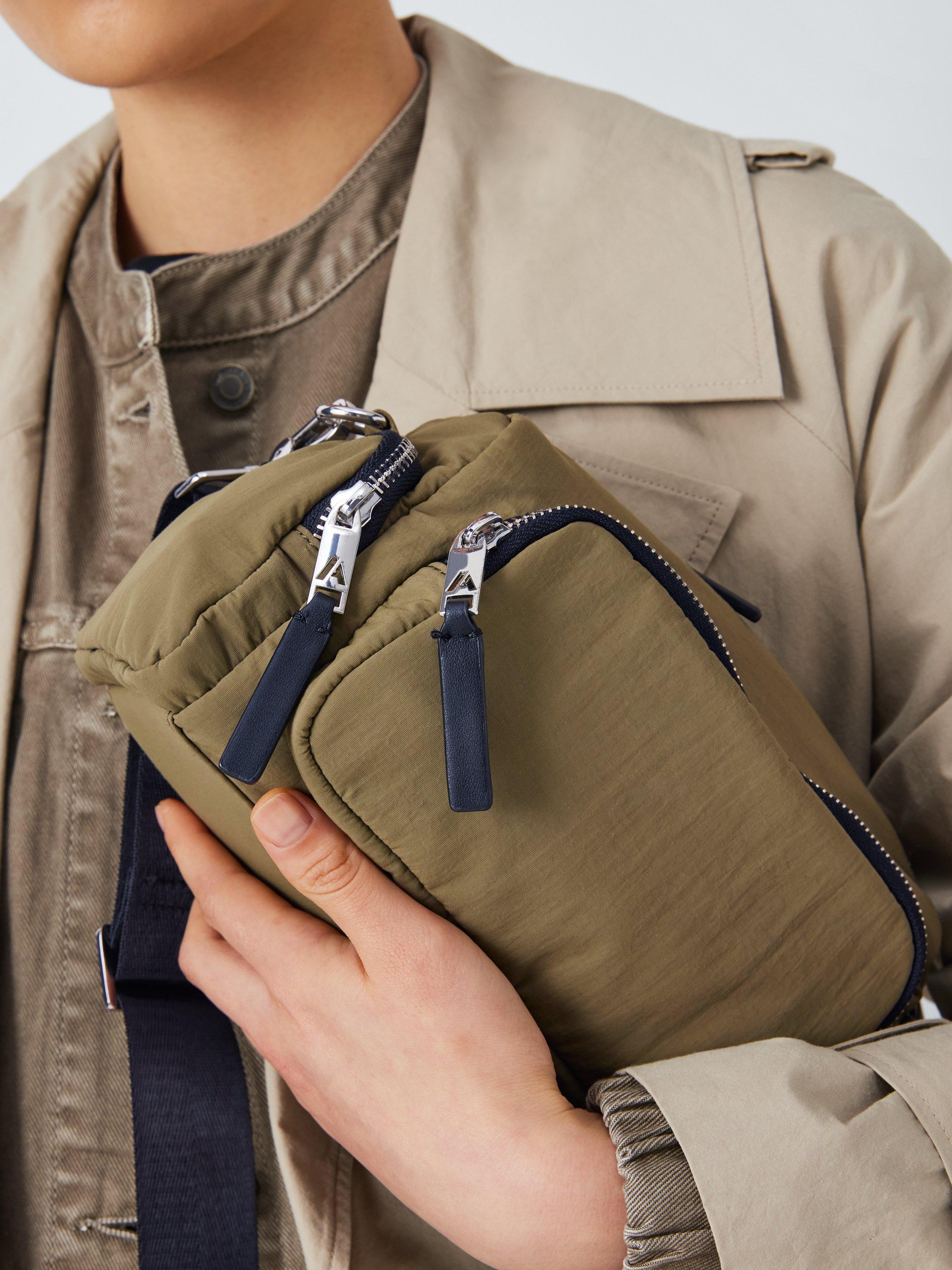 Product image 6 of 6, which shows John Lewis ANYDAY Zip Pockets Cross Body Bag, Khaki