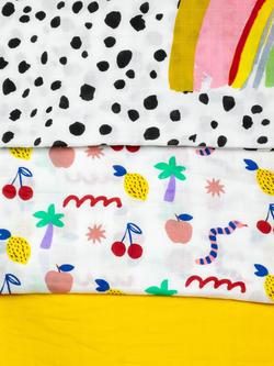 Eleanor Bowmer Large Muslin Cloths, Set of 3 - view 2, Multi