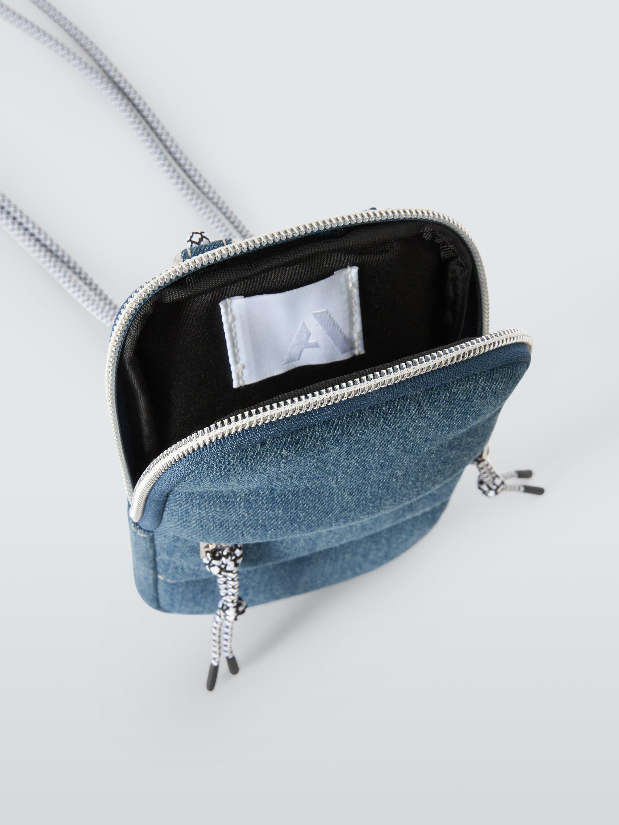Product image 4 of 5, which shows John Lewis ANYDAY Quilted Slim Phone Bag, Blue Denim