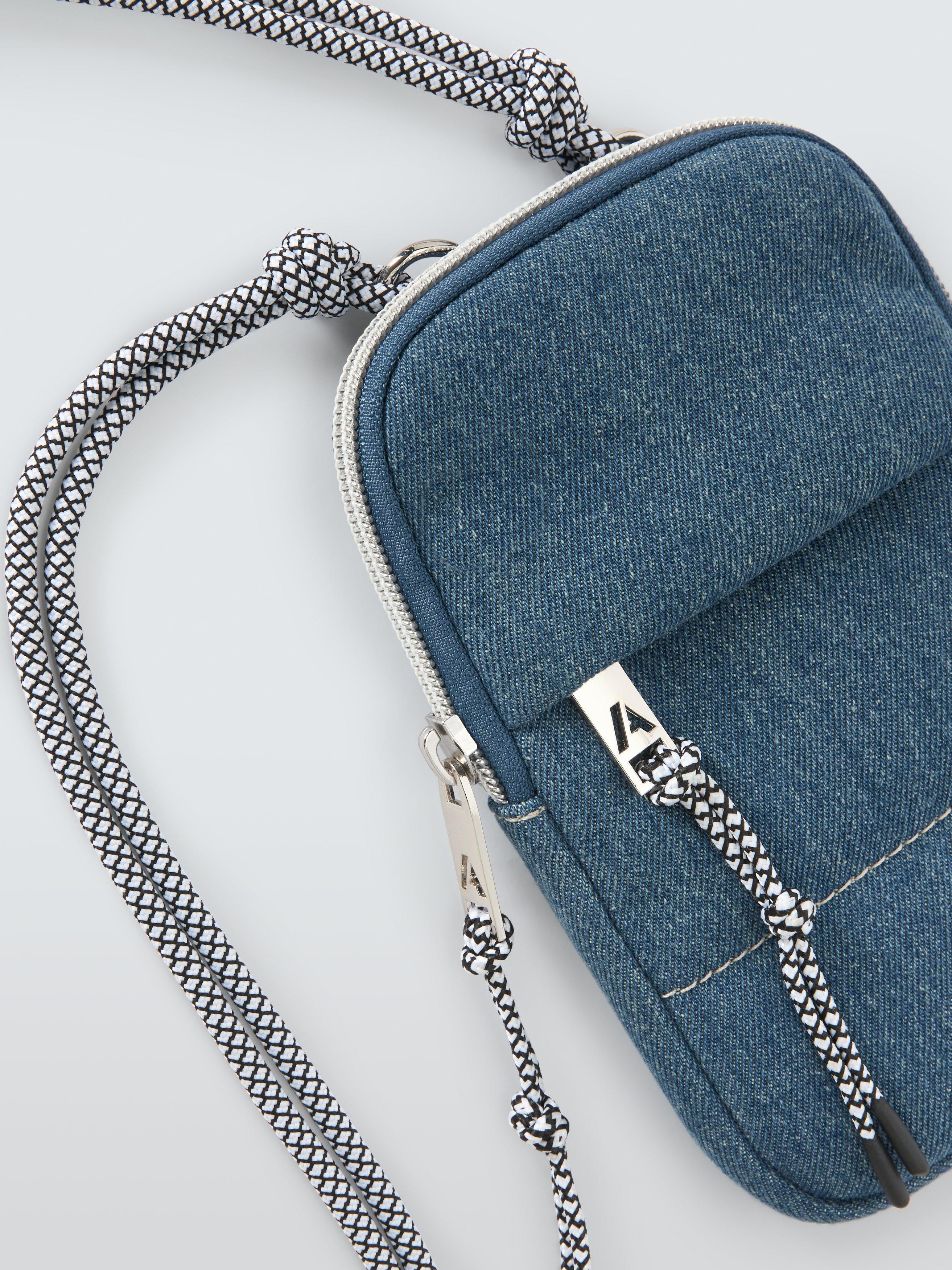 Product image 5 of 5, which shows John Lewis ANYDAY Quilted Slim Phone Bag, Blue Denim