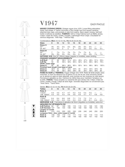 Vogue Vintage Vogue Misses' Evening Dress Sewing Pattern, V1947, B5 - view 2, White