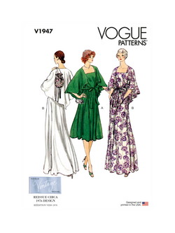 Vogue Vintage Vogue Misses' Evening Dress Sewing Pattern, V1947, Y5, White