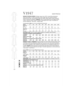 Vogue Vintage Vogue Misses' Evening Dress Sewing Pattern, V1947, Y5 - view 2, White