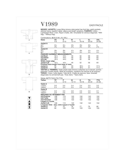 Simplicity Vogue Kimono Jacket Sewing Pattern V1989A - view 2, White