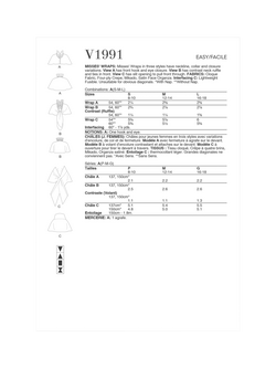 Simplicity Vogue Misses' Wrap Sewing Pattern V1991A - view 2, White