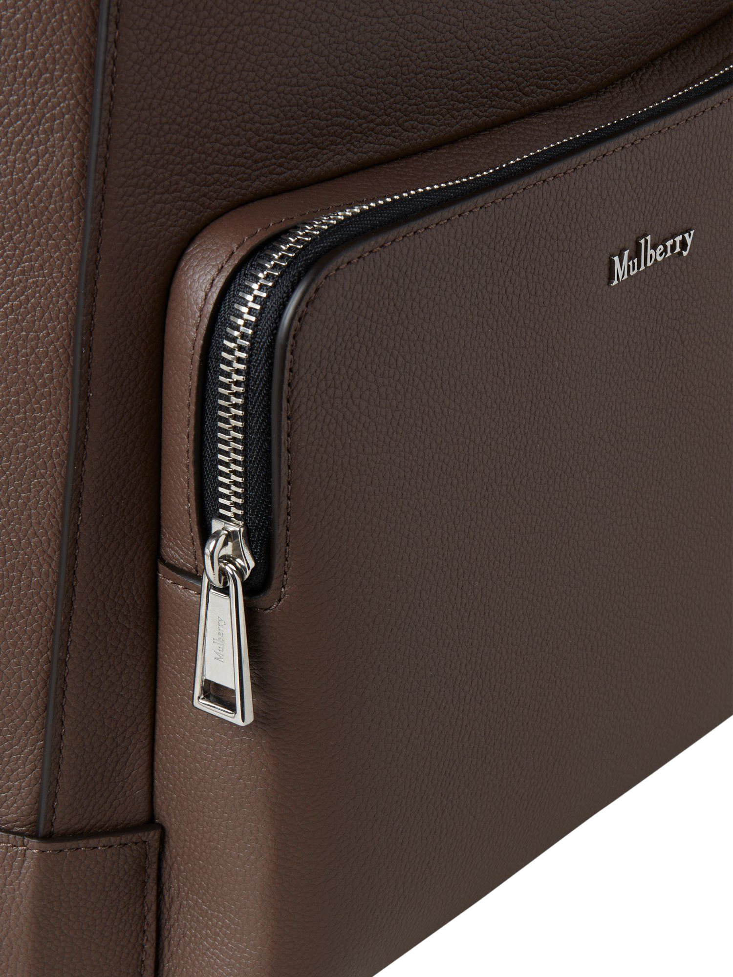 Product image 5 of 6, which shows Mulberry Farringon Small Pebble Grain Leather Backpack, Taupe Brown