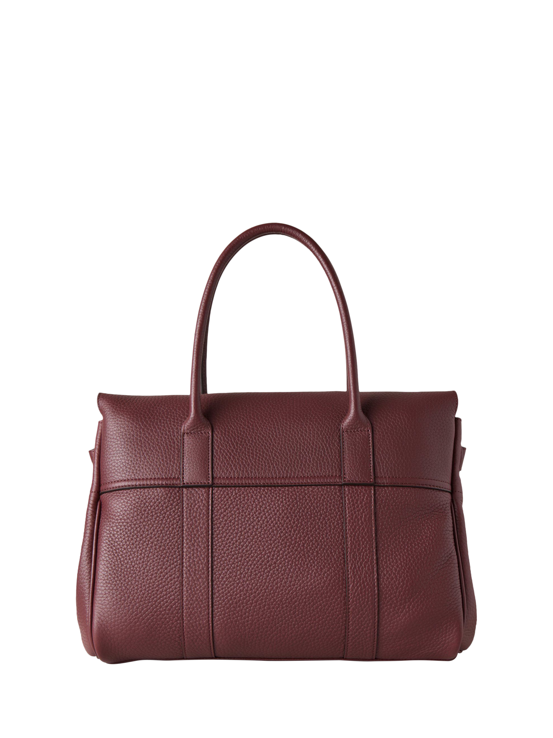 Product image 3 of 5, which shows Mulberry Bayswater Heavy Grain Leather Tote Bag, Black Cherry