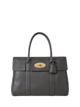 Mulberry Bayswater Heavy Grain Leather Tote Bag, Ebony