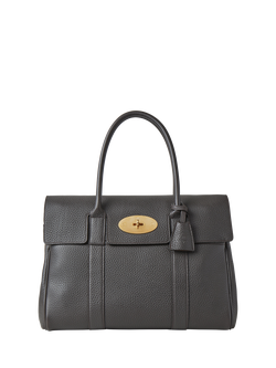 Mulberry Bayswater Heavy Grain Leather Tote Bag, Ebony