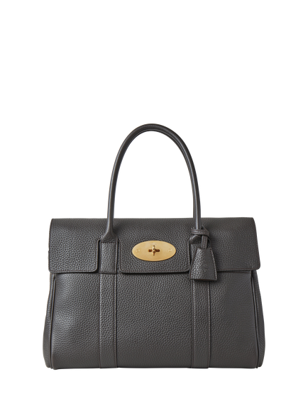 Mulberry Bayswater Heavy Grain Leather Tote Bag, Ebony