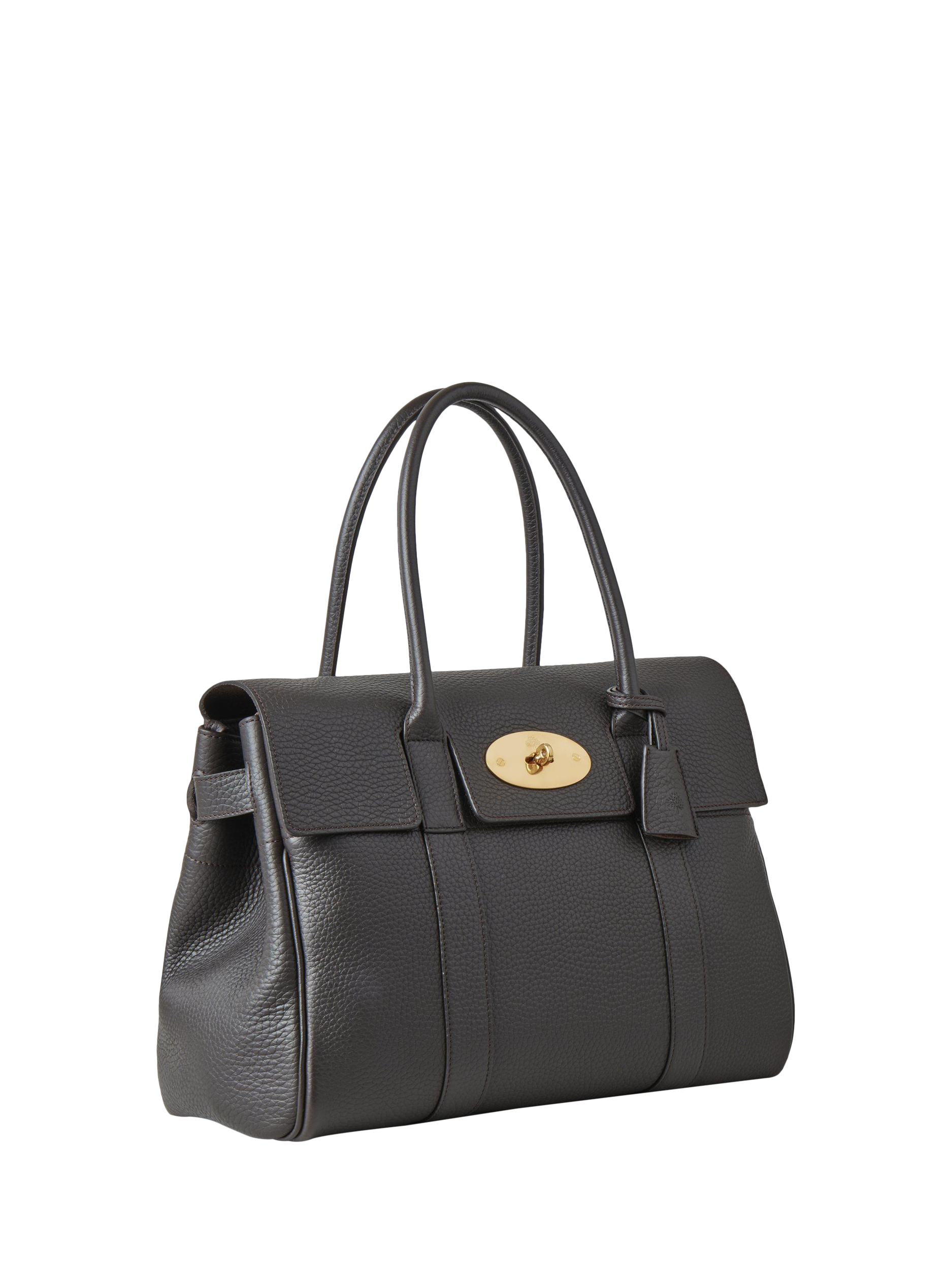 Product image 3 of 6, which shows Mulberry Bayswater Heavy Grain Leather Tote Bag, Ebony
