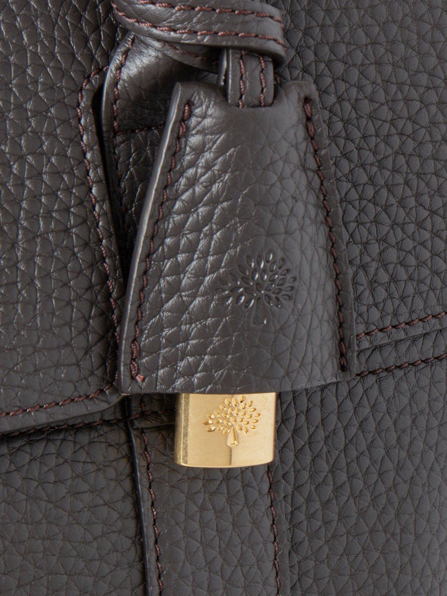 Product image 5 of 6, which shows Mulberry Bayswater Heavy Grain Leather Tote Bag, Ebony