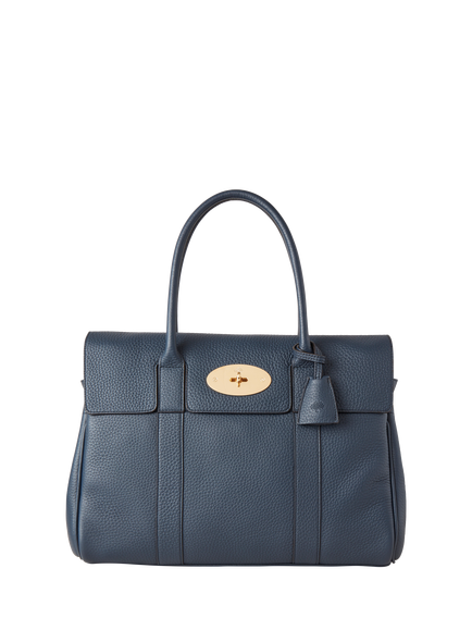 Mulberry Bayswater Heavy Grain Leather Tote Bag, Night Sky