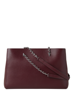 Mulberry Lily Small Classic Grain Leather Chain Handle Tote Bag - view 2, Black Cherry