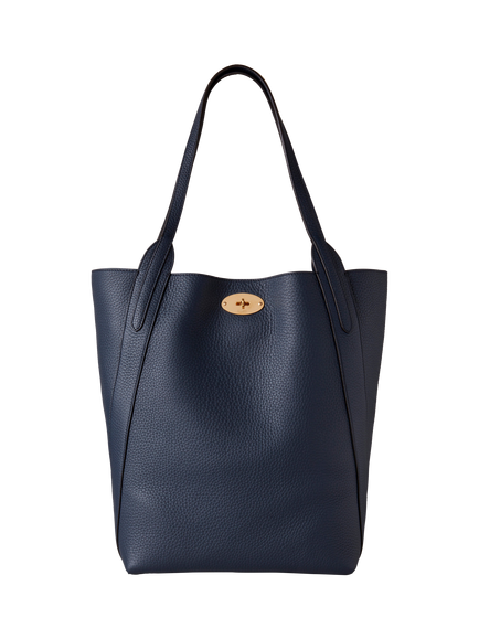 Mulberry North South Bayswater Heavy Grain Leather Tote Bag, Night Sky