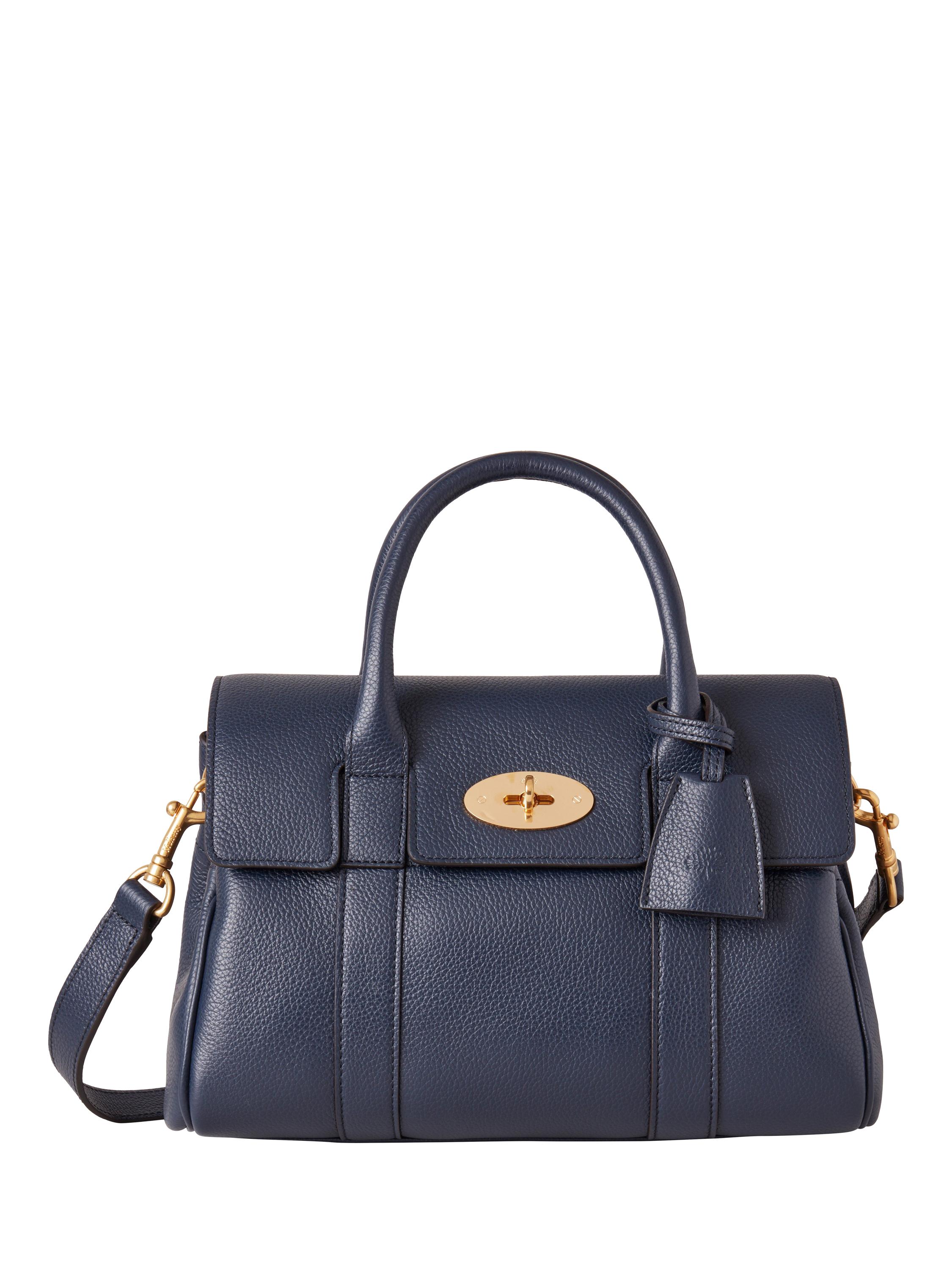 Mulberry Bayswater Small Classic Grain Leather Satchel Night Sky