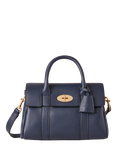Mulberry Bayswater Small Classic Grain Leather Satchel, Night Sky