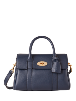 Mulberry Bayswater Small Classic Grain Leather Satchel, Night Sky