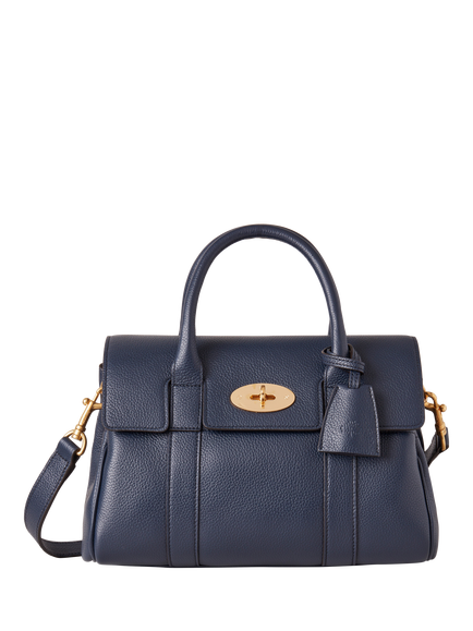Mulberry Bayswater Small Classic Grain Leather Satchel, Night Sky