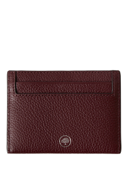 Mulberry Continental Small Classic Grain Leather Credit Card Slip - view 2, Black Cherry