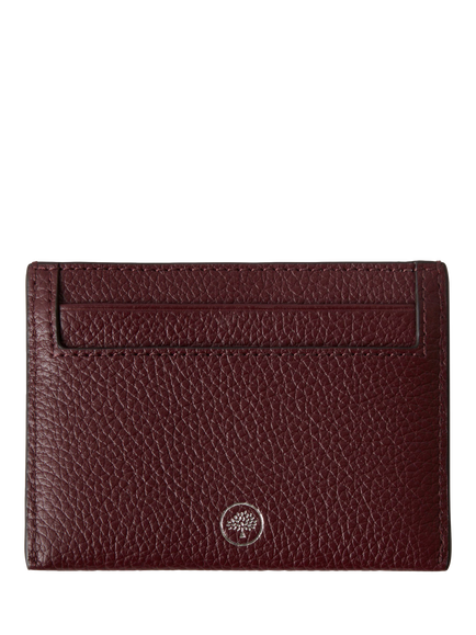 Mulberry Continental Small Classic Grain Leather Credit Card Slip - view 2, Black Cherry