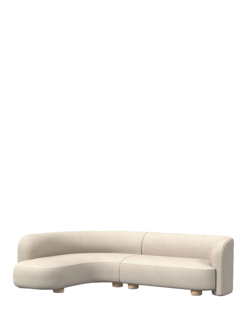 Laurnt Range, west elm Laurent 4-Seater LHF Corner Chaise End Sofa, Alabaster Boucle
