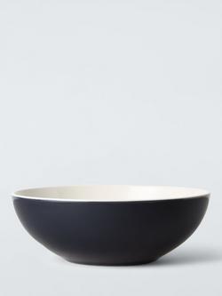 John Lewis Puritan Stoneware Pasta Serving Bowl, 25.5cm, Blue Indigo