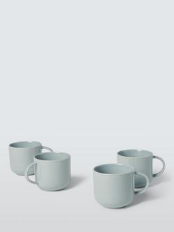 John Lewis ANYDAY Stoneware Mug, Set of 4, 370ml, Green