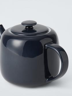 John Lewis Puritan Stoneware 4 Cup Teapot, 1.1L, Blue Indigo - view 2, Blue Indigo