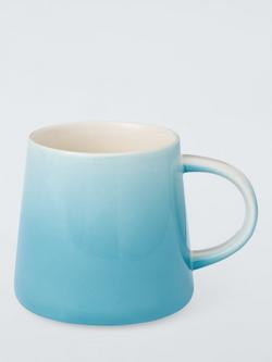 John Lewis Ombre Stoneware Mug, 350ml, Blue
