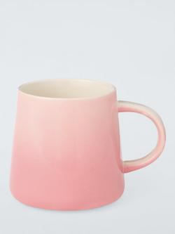 John Lewis Ombre Stoneware Mug, 350ml, Pink