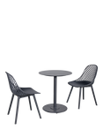 KETTLER Café Milano 2-Seater Garden Bistro Table & Chairs Set, Grey