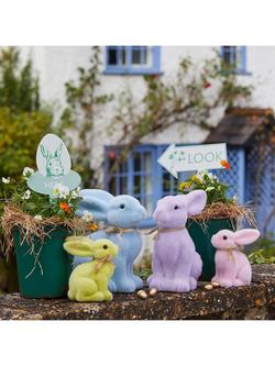 Talking Tables Grass Bunny Table Decoration, Large, Blue - view 2, 