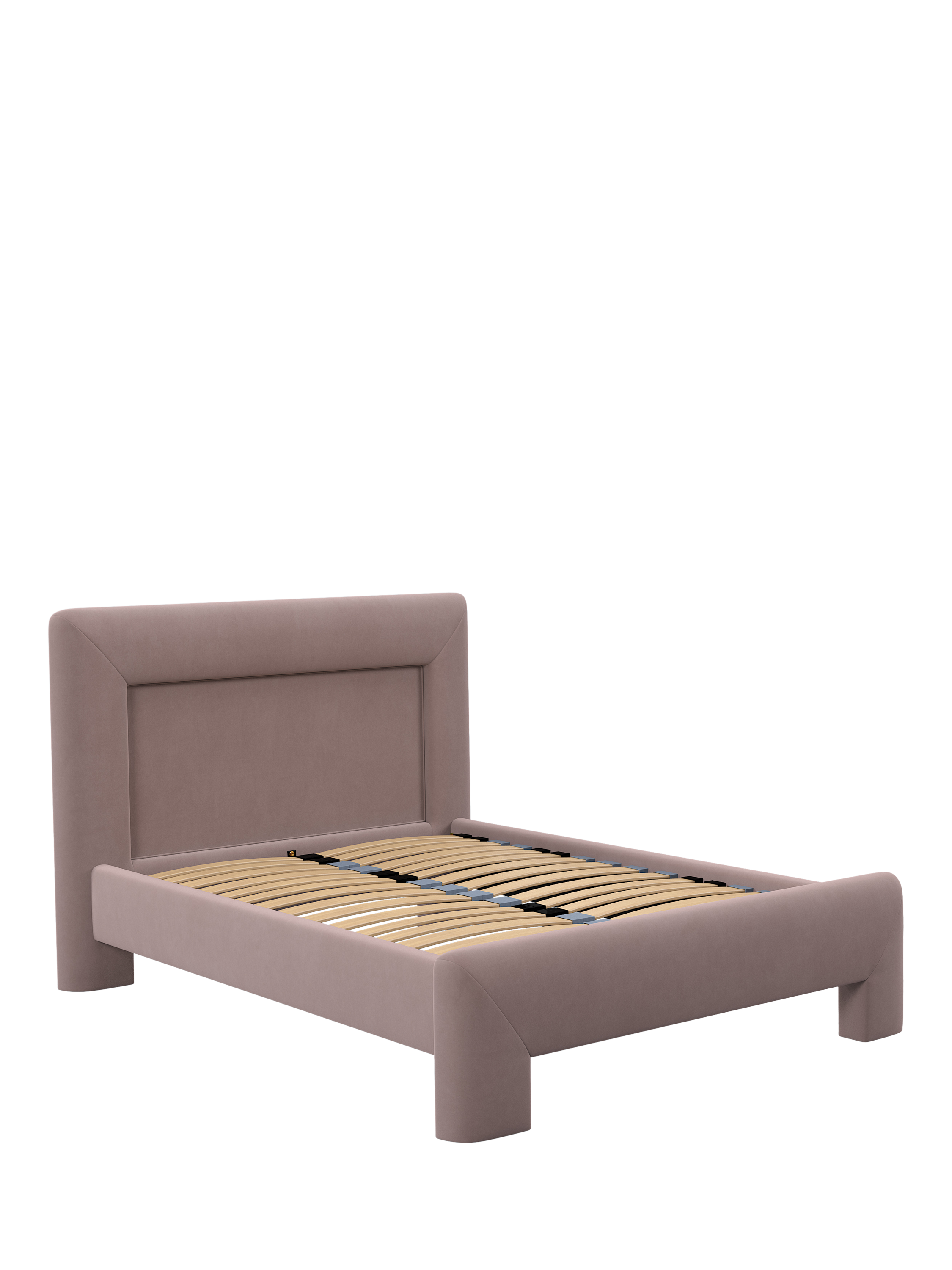 John Lewis Blocky Bed Frame, King Size, Deep Velvet Heather