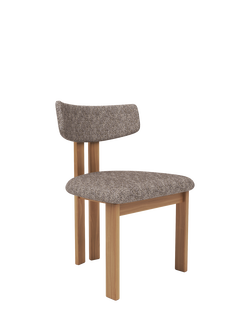 John Lewis Aksel Dining Chair, Oak Leg, Shale Askel