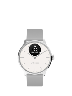 Withings Scanwatch Light Health & Activity Tracking Smartwatch, 37mm, White, White