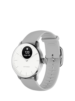 Withings Scanwatch Light Health & Activity Tracking Smartwatch, 37mm, White - view 2, White