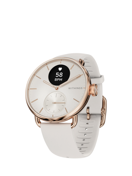 Withings Scanwatch 2 Health & Activity Tracking Smartwatch, 38mm, Rose Gold, Rose Gold