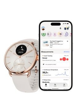 Withings Scanwatch 2 Health & Activity Tracking Smartwatch, 38mm, Rose Gold - view 2, Rose Gold