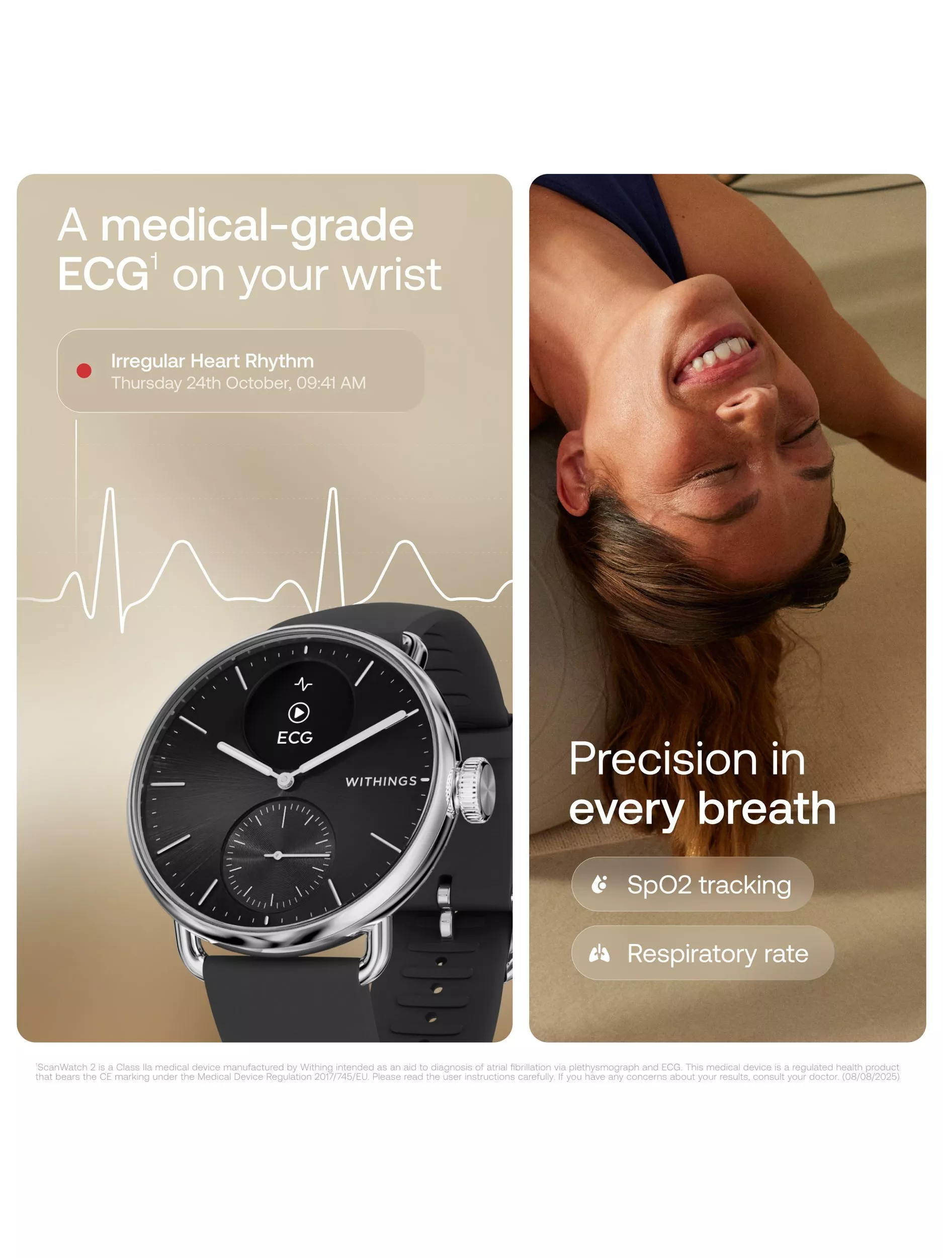 Withings Scanwatch Health Activity Tracking Smartwatch, 38mm