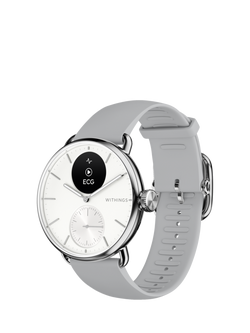 Withings Scanwatch 2 Health & Activity Tracking Smartwatch, 38mm, White, White