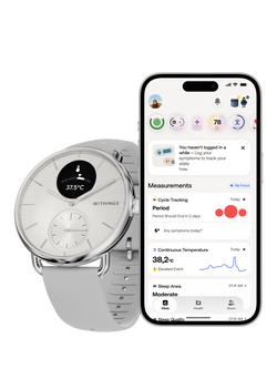 Withings Scanwatch 2 Health & Activity Tracking Smartwatch, 38mm, White - view 2, White