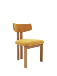John Lewis Aksel Dining Chair, Oak Leg, Saffron