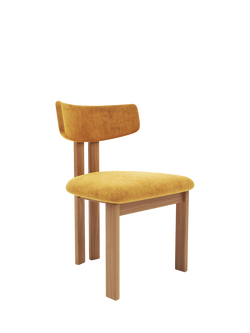 John Lewis Aksel Dining Chair, Oak Leg, Saffron