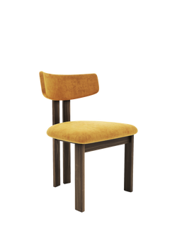 John Lewis Aksel Dining Chair, Smoked Oak Leg, Saffron