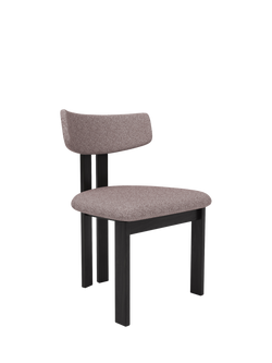 John Lewis Aksel Dining Chair, Black Leg, Everest Shale, Everest Shale